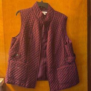 Charter Club Quilted Vest in Deep Purple